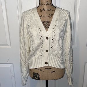 *Like New* Button Front Cable Stitch Cardigan